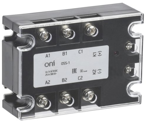 Реле твердотельное IEK ONI OSS-1 60А 380В AC 3-32В DC картинка